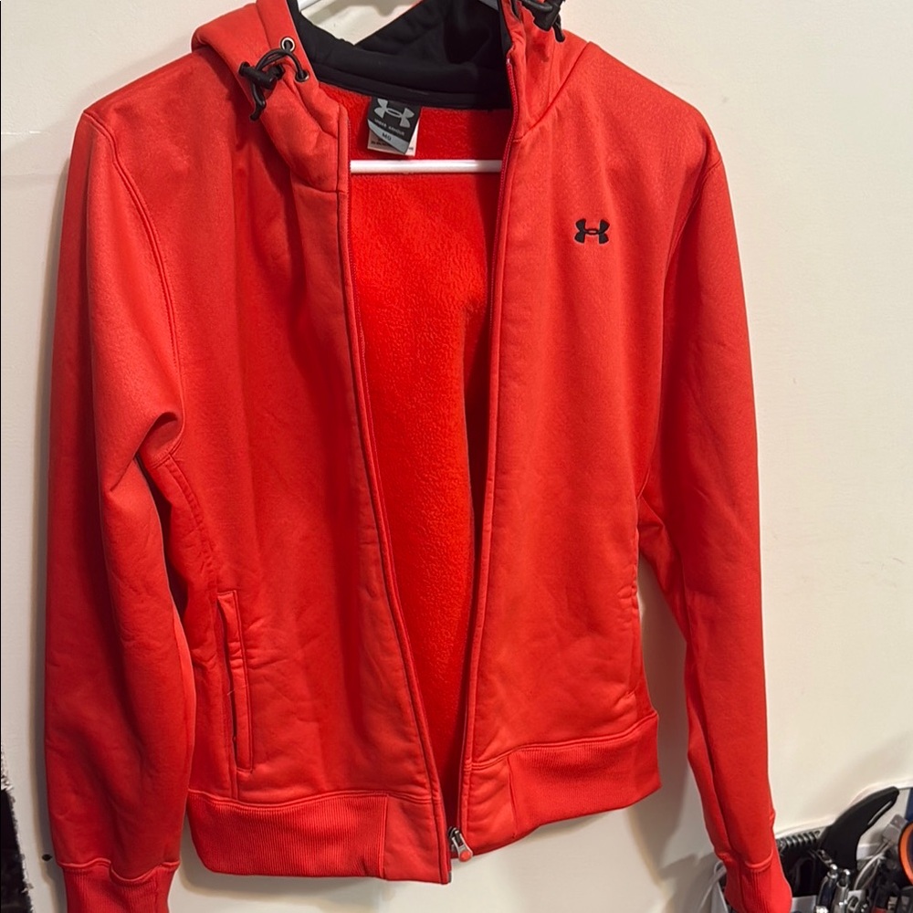 Under Armour Red Bomber Jacket Athletic Style
